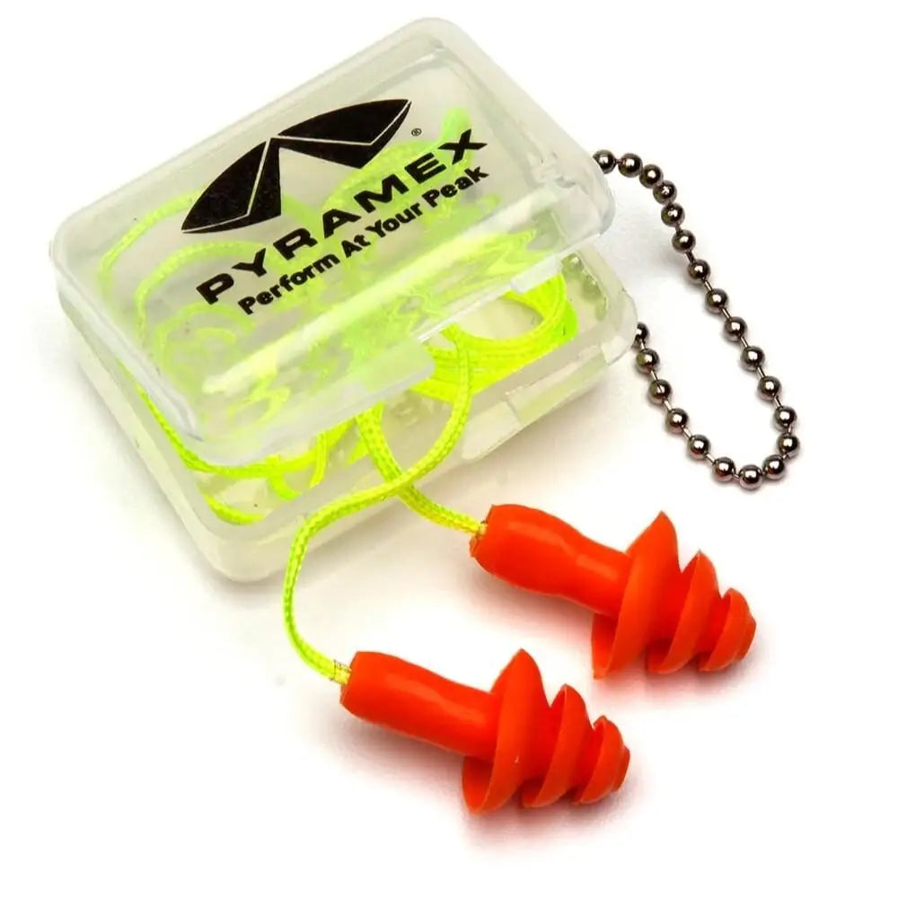 Pyramex Safety Ear Plugs Reusable Earplugs in Plastic Case 25db Orange 1/pair Buy at Faith and Freedom Outdoors