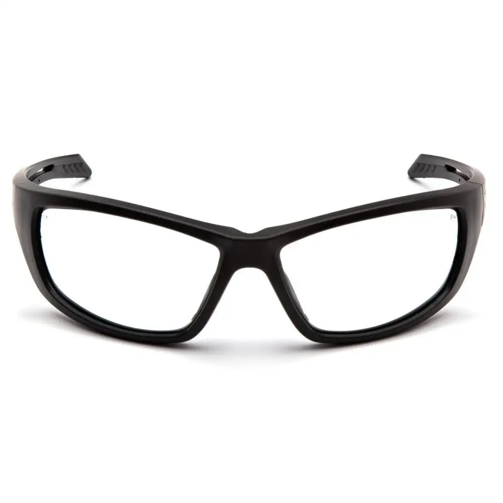 Pyramex Safety Glasses|shooting Glasses Venture Gear Howitzer Shooting Black Frame with Clear Anti-fog Lens Buy