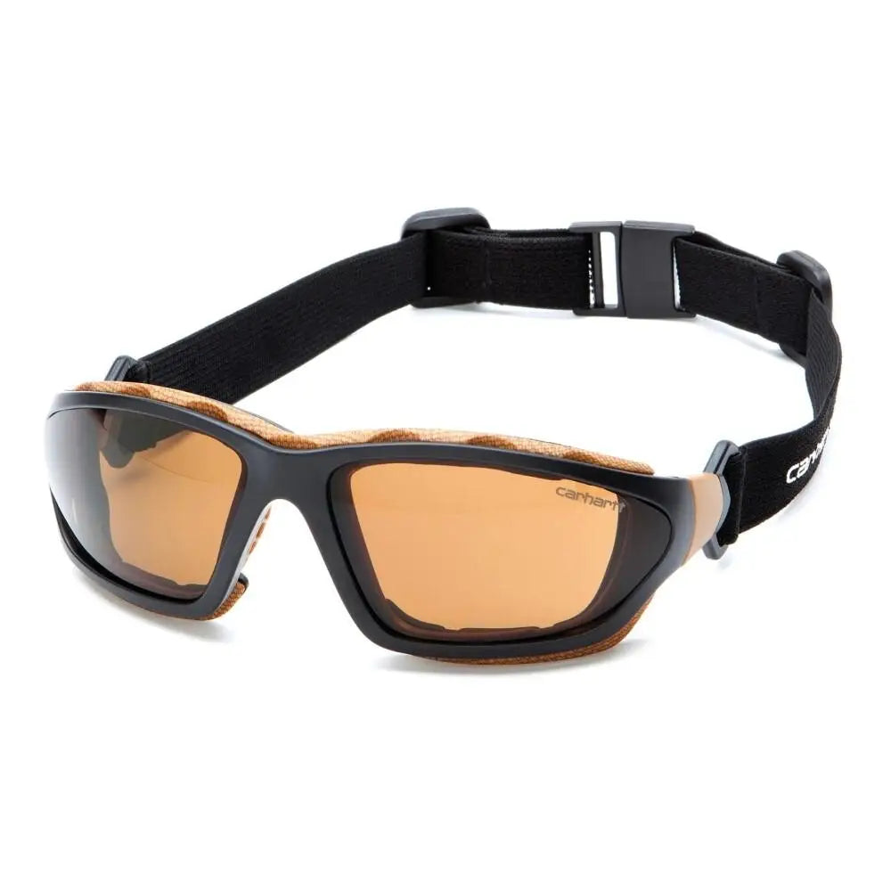 Pyramex Safety Sunglasses|shooting Glasses Caright Handartt Carthage Shooting Black and Tan with Bronze Anti-fog Lens