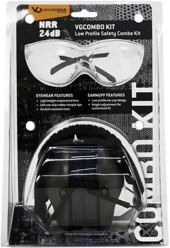Pyramex Vgcombo110 Low-profile Combo Kit Scratch Resistant Clear Lens & Frame with Rubber Temple Tips Gray - Vgcombo110