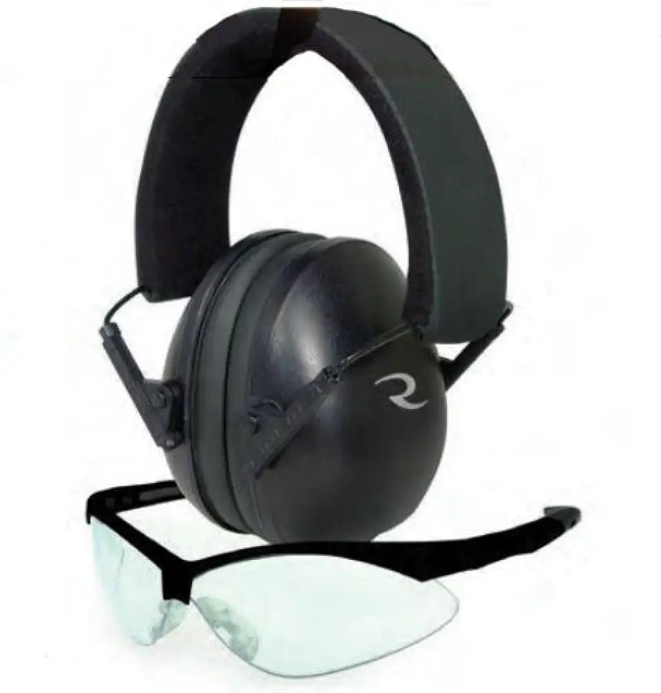 Radians Ear & Eye Combo Kits Set -lowset Black Em with Outback Clear Glass Nrr 21 Buy at Faith and Freedom Outdoors