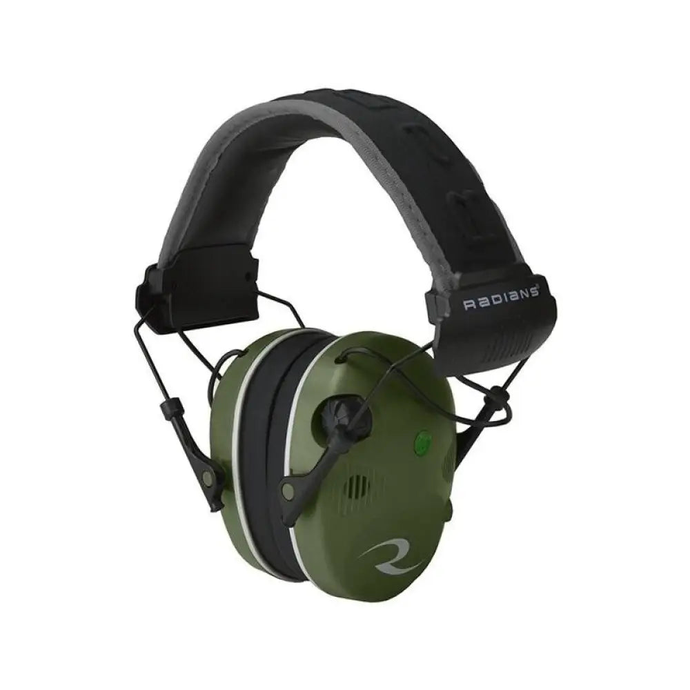 Radians Ear Muffs Quad Mic Electronic Earmuff 3.5mm Stereo Jack 24nrr Military Green/black Buy at Faith and Freedom