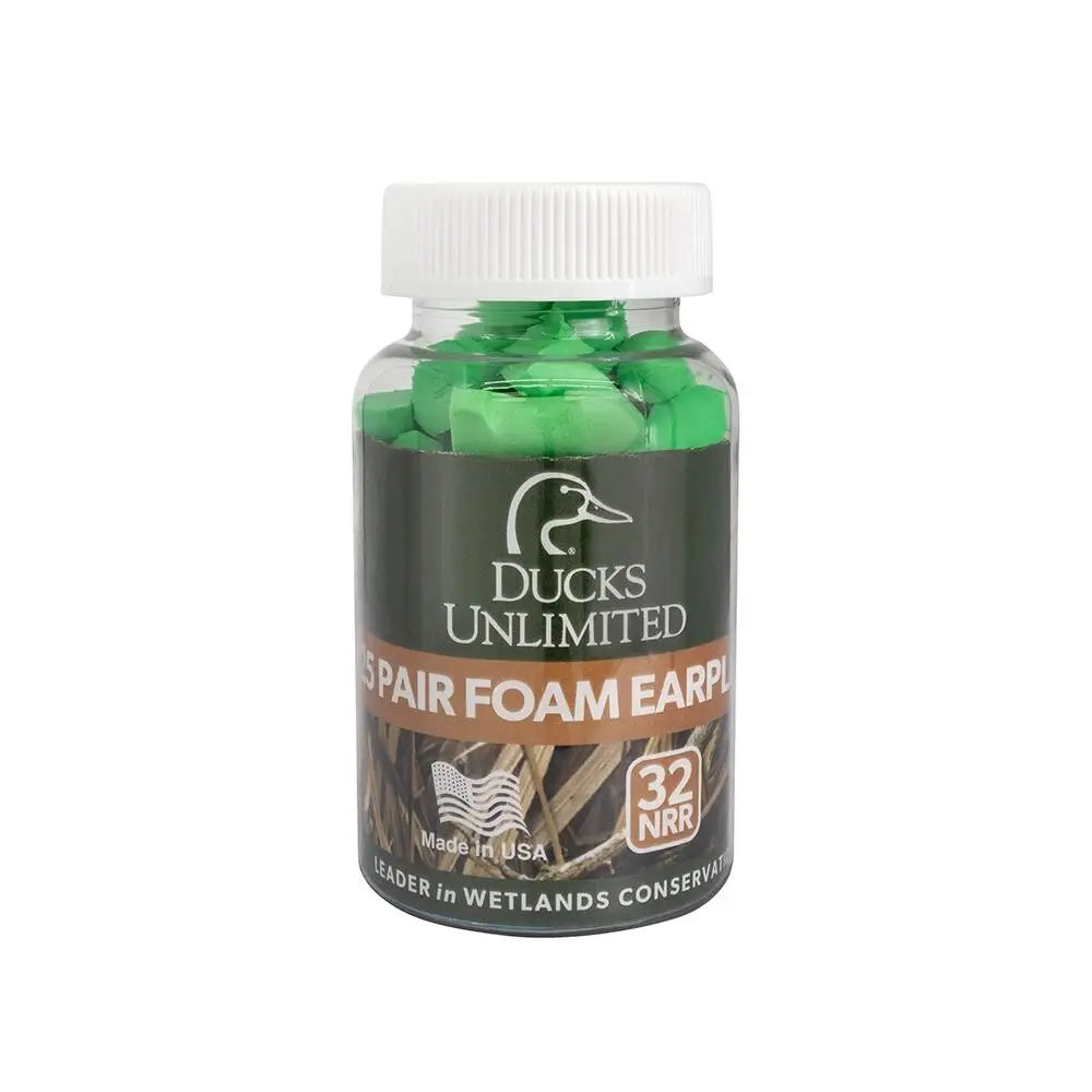 Radians Ear Plugs Ducks Unlimited Foam Earplugs 32db Green 25/pr Jar Buy at Faith and Freedom Outdoors