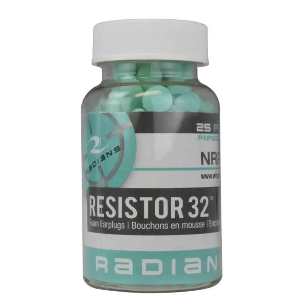 Radians Ear Plugs Resistor Foam Jar 32db 25 Pair Aqua Buy at Faith and Freedom Outdoors