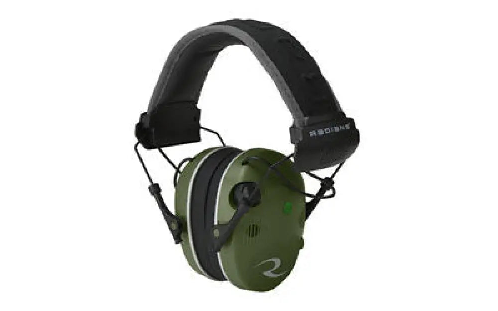 Radians R3400 Elec Muff Green/black Buy at Faith and Freedom Outdoors - Ear Protection - Electronic Earmuff
