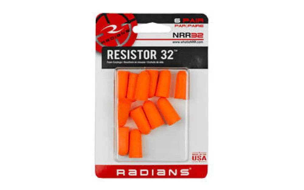 Radians Resistor Earplug 6 Pairs Buy at Faith and Freedom Outdoors - Ear Protection - Plug