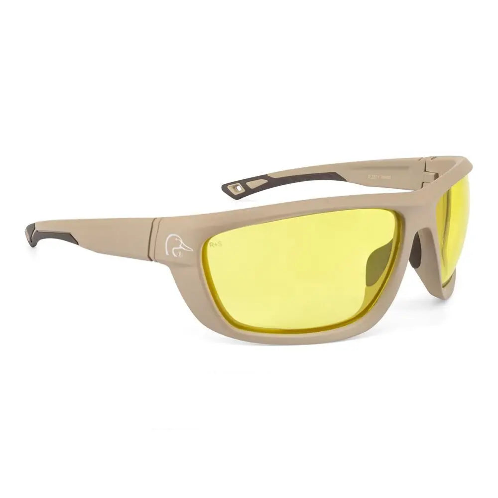 Radians Shooting Glasses Ducks Unlimited Full-frame Tan Frame with Amber Lens Buy at Faith and Freedom Outdoors