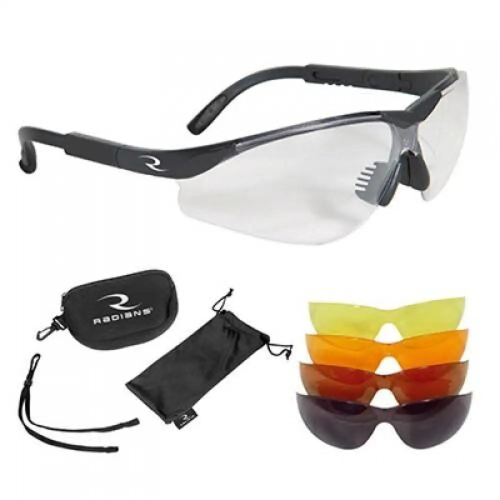 Radians Shooting Glasses T-85 5 Lens Interchangeable Kit Black with Multi 5/ct Buy at Faith and Freedom Outdoors