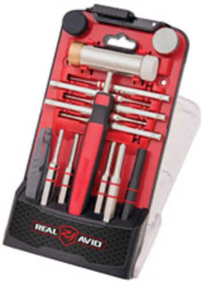 Real Avid Accu-punch Hammer & Roll Pin Punch Set Alignment Tool Pins and Resin in Stand-up Case - Avhps-rp