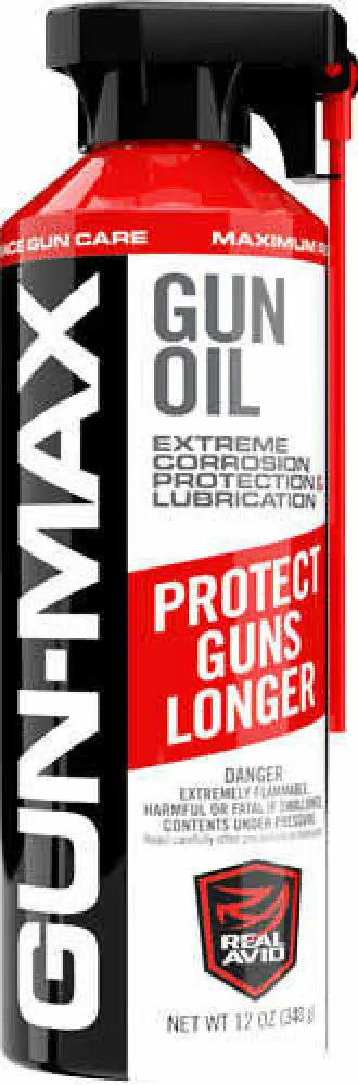 Real Avid Gun Max Oil 12 Oz. Aerosal Flip Up Nozzle - Avmlp12a