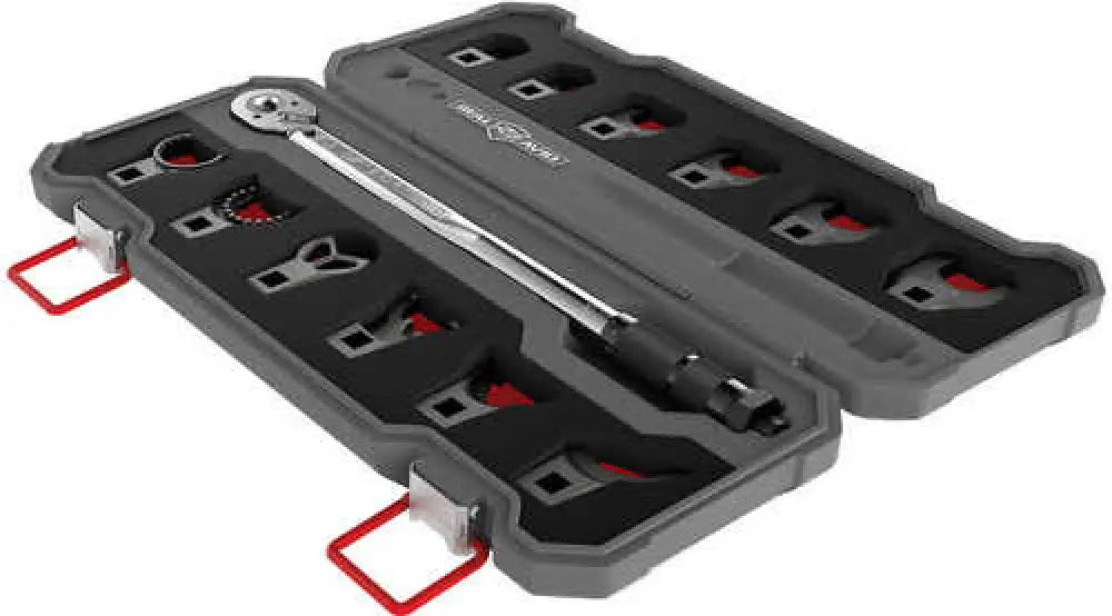 Real Avid Master -fit 13 Piece Crowfoot Wrench Set Gray/red Ar-platform Heavy Duty Torque Handle - Avmf13ws