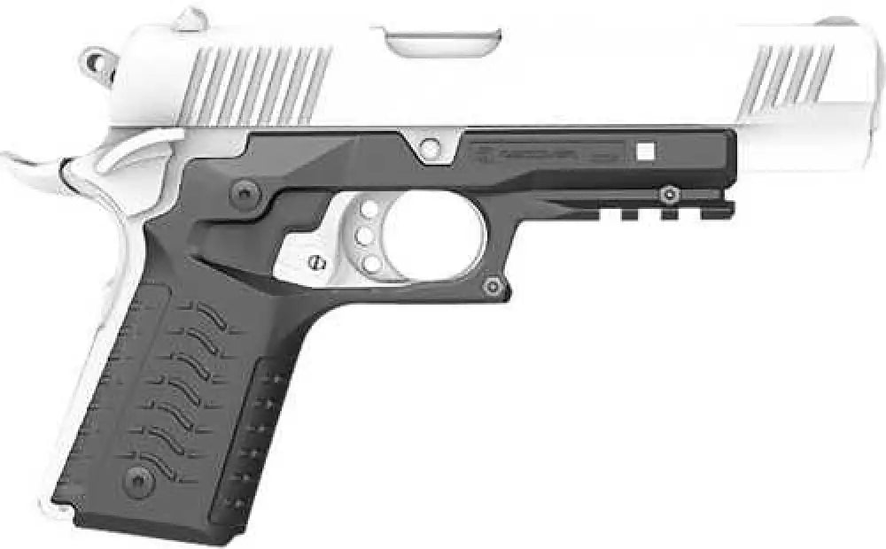 Recover Tactical Grip & Rail System Black Polymer Picatinny for Standard Frame 1911 - Cc3h-01