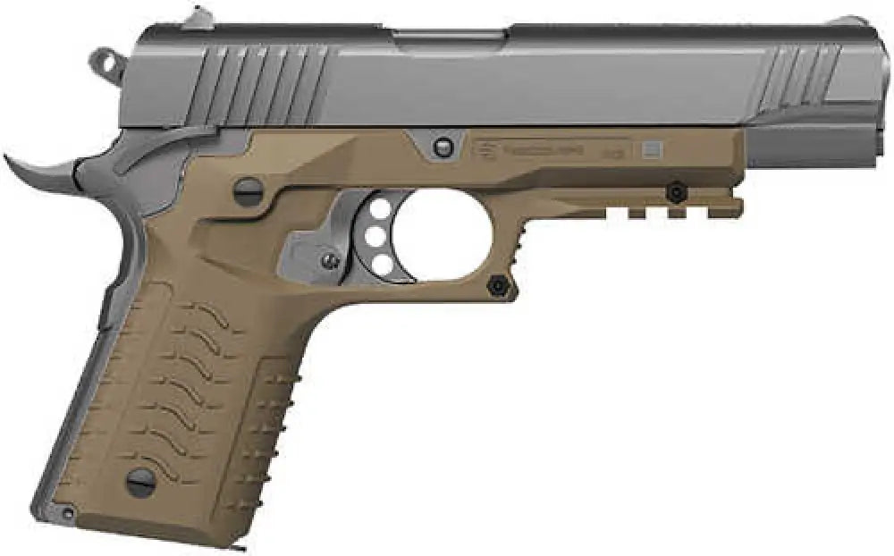 Recover Tactical Grip & Rail System Tan Polymer Picatinny for Standard Frame 1911 - Cc3h-02