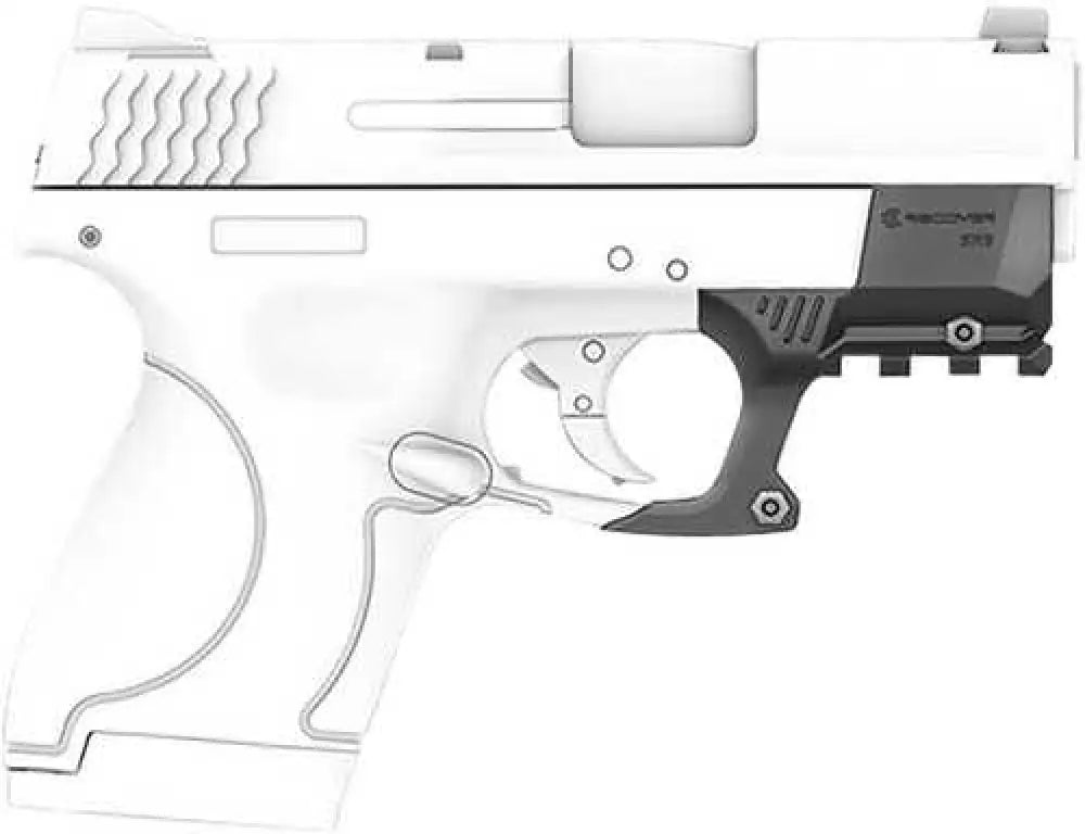 Recover Tactical Rail Adapter Black Polymer Picatinny for S&w Shield Plus - Shr9-01