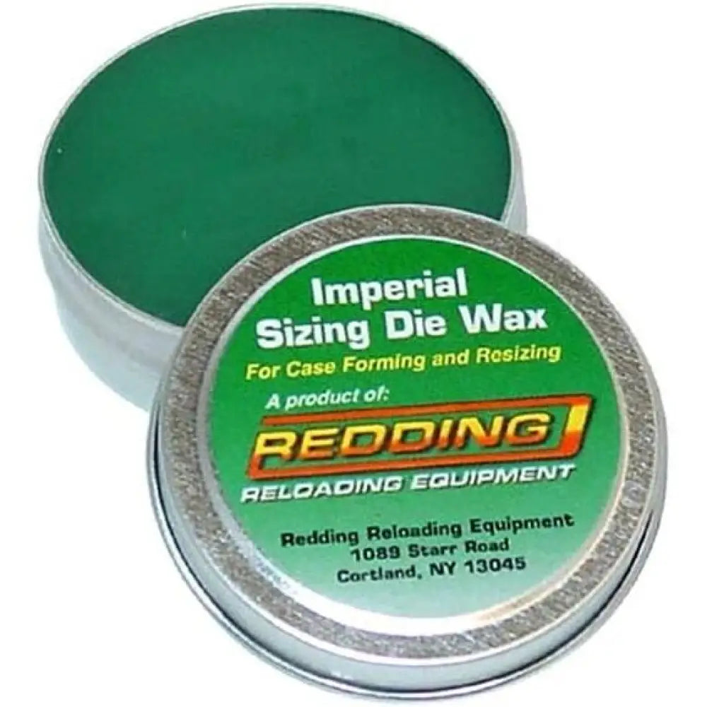 Redding Reloading Equipment Case Lubes Brand Imperial Sizing Die Wax Green - 2 Oz Tin Buy at Faith and Freedom Outdoors