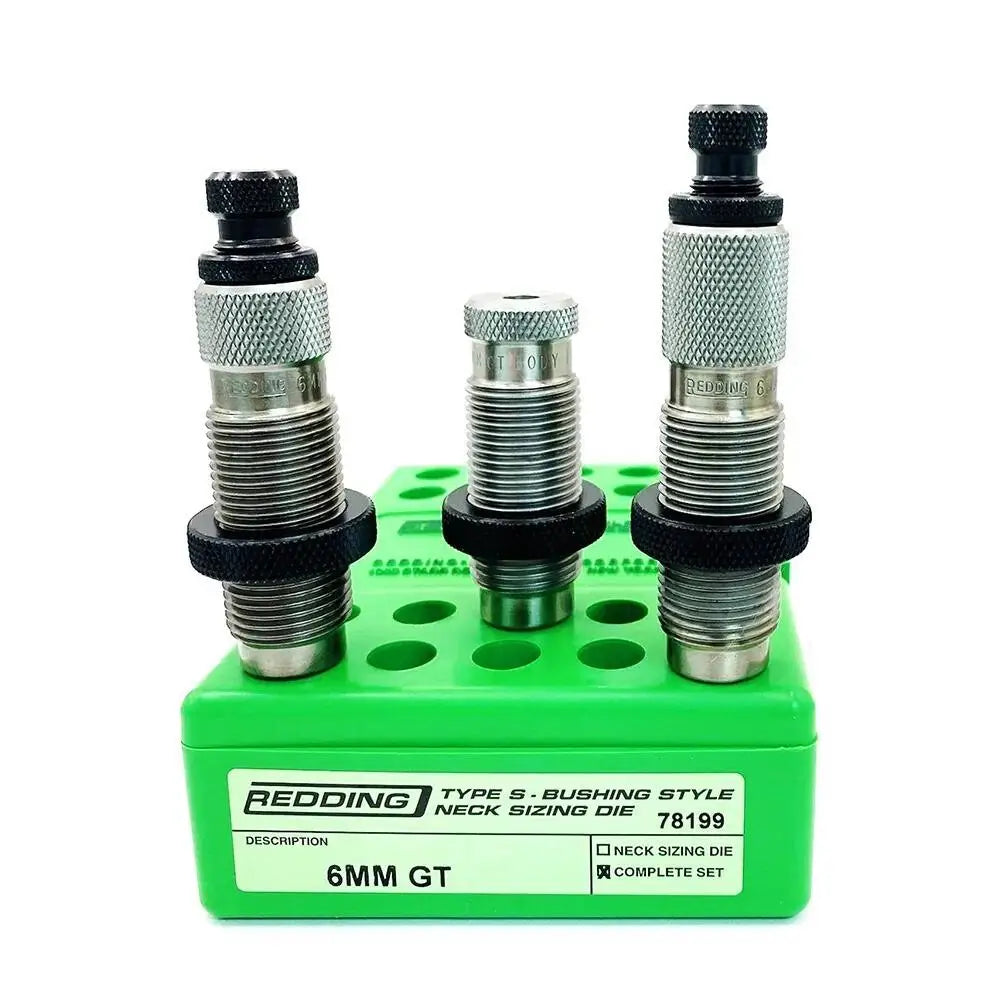 Redding Reloading Equipment Rifle Dies 6mm Gt Type-s 3-die Neck Sizing Set Buy at Faith and Freedom Outdoors