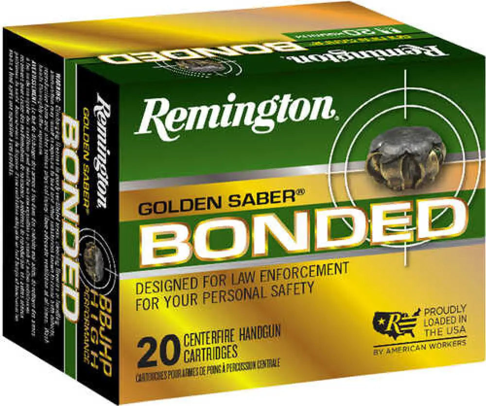 Remington Golden Saber 357 Sig Ammunition – Unmatched Expansion and Weight Retention - 125 Grain / Hollow Point