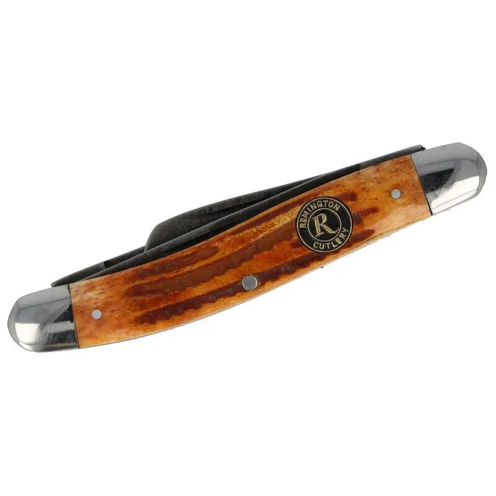 Remington Knives & Edged Tools Back Woods Stockman 3 1/2’’ Folder Knife Blades Brown Buy at Faith and Freedom Outdoors