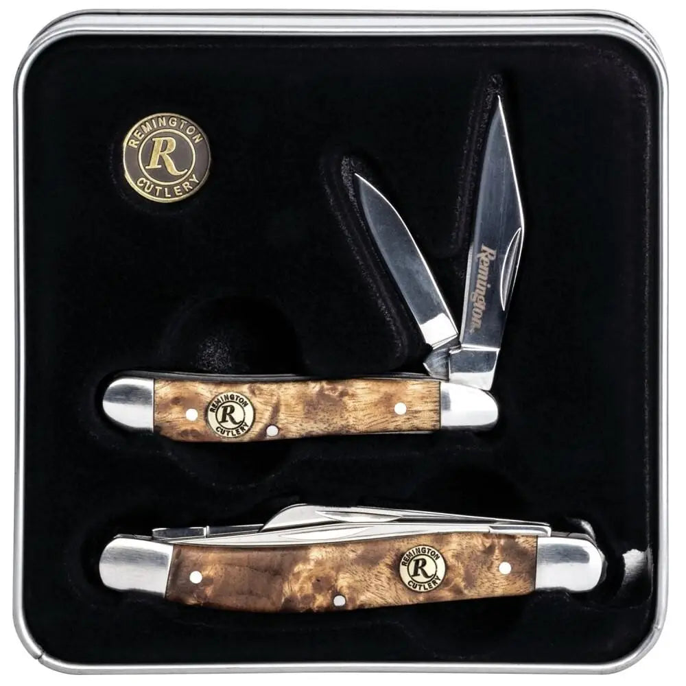 Remington Knives & Edged Tools Bob Whites Tin Collector Gift Set Folding 2/ct Buy at Faith and Freedom Outdoors