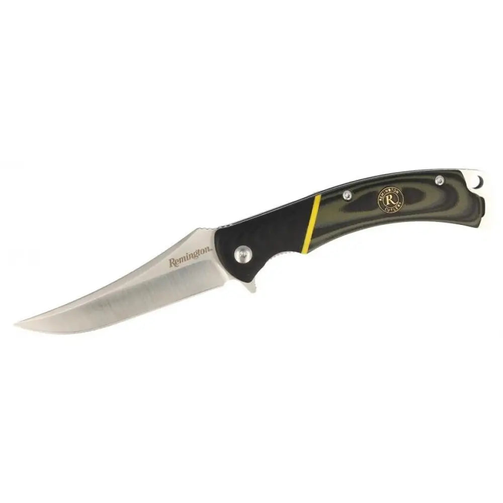 Remington Knives & Edged Tools Hunter Folding Knife 4’’ Trailing Point Blade Green Buy at Faith and Freedom Outdoors