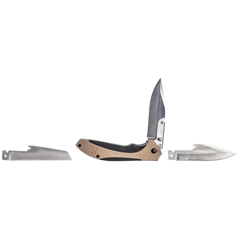 Remington Knives & Edged Tools|knives Tools Rxb Liner Lock Folding Knife 4-1/2’’ Multi Blade Tan and Black Buy at Faith