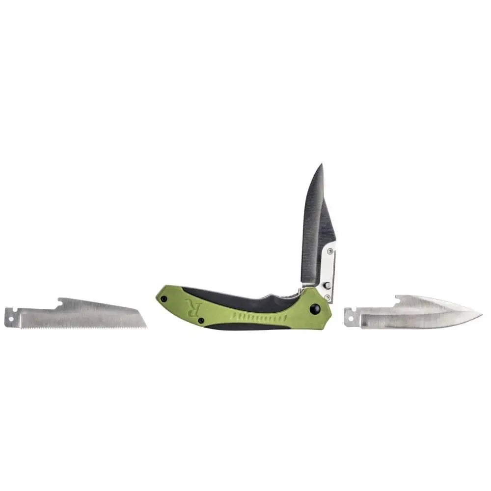 Remington Knives & Edged Tools|knives Tools Rxb Liner Lock Folding Knife 4-1/2’’ Multi Blade Green and Black Buy