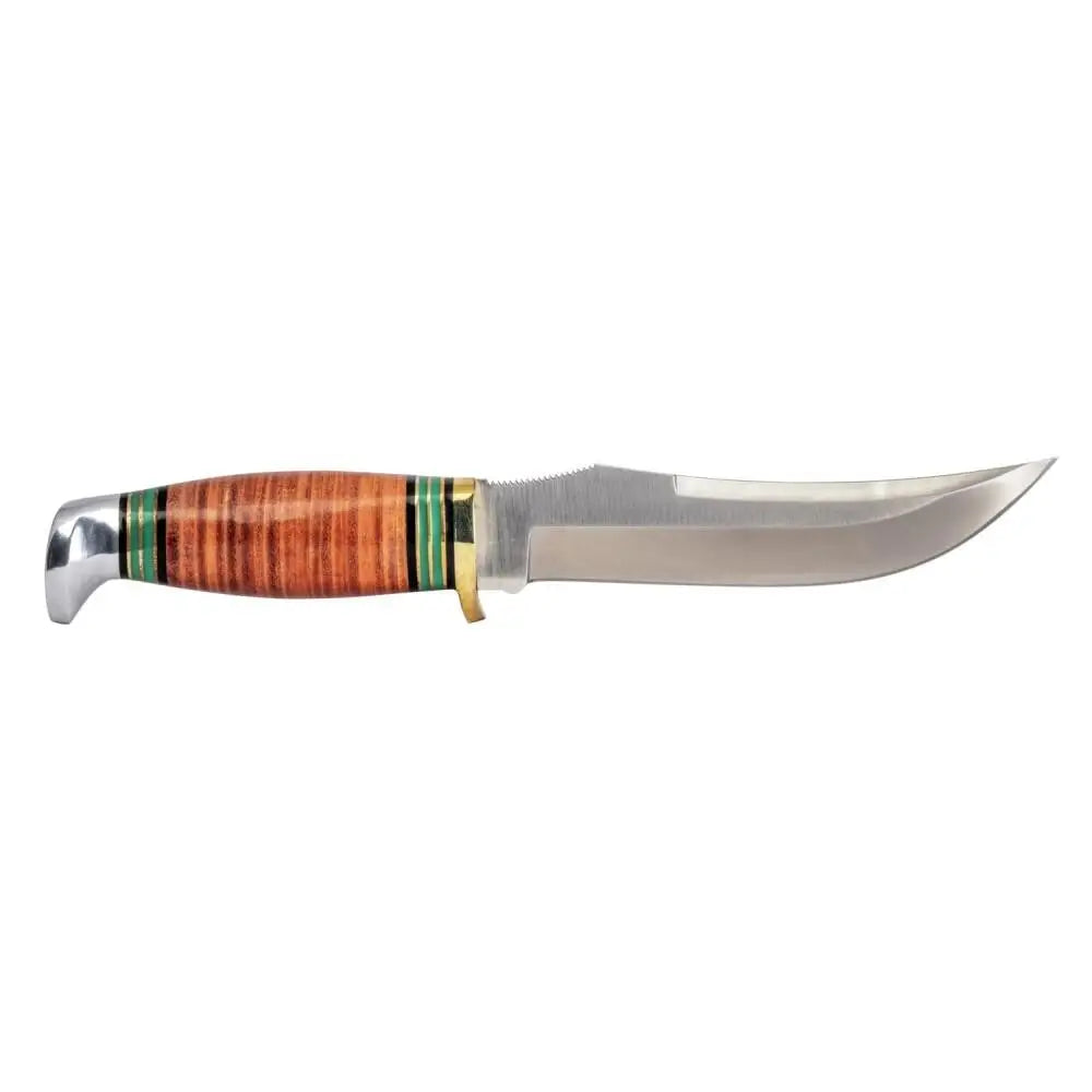 Remington Knives & Edged Tools Stacked Leather 10’’ Overall Length Fixed Blade Knife with Brown Sheath Buy at Faith