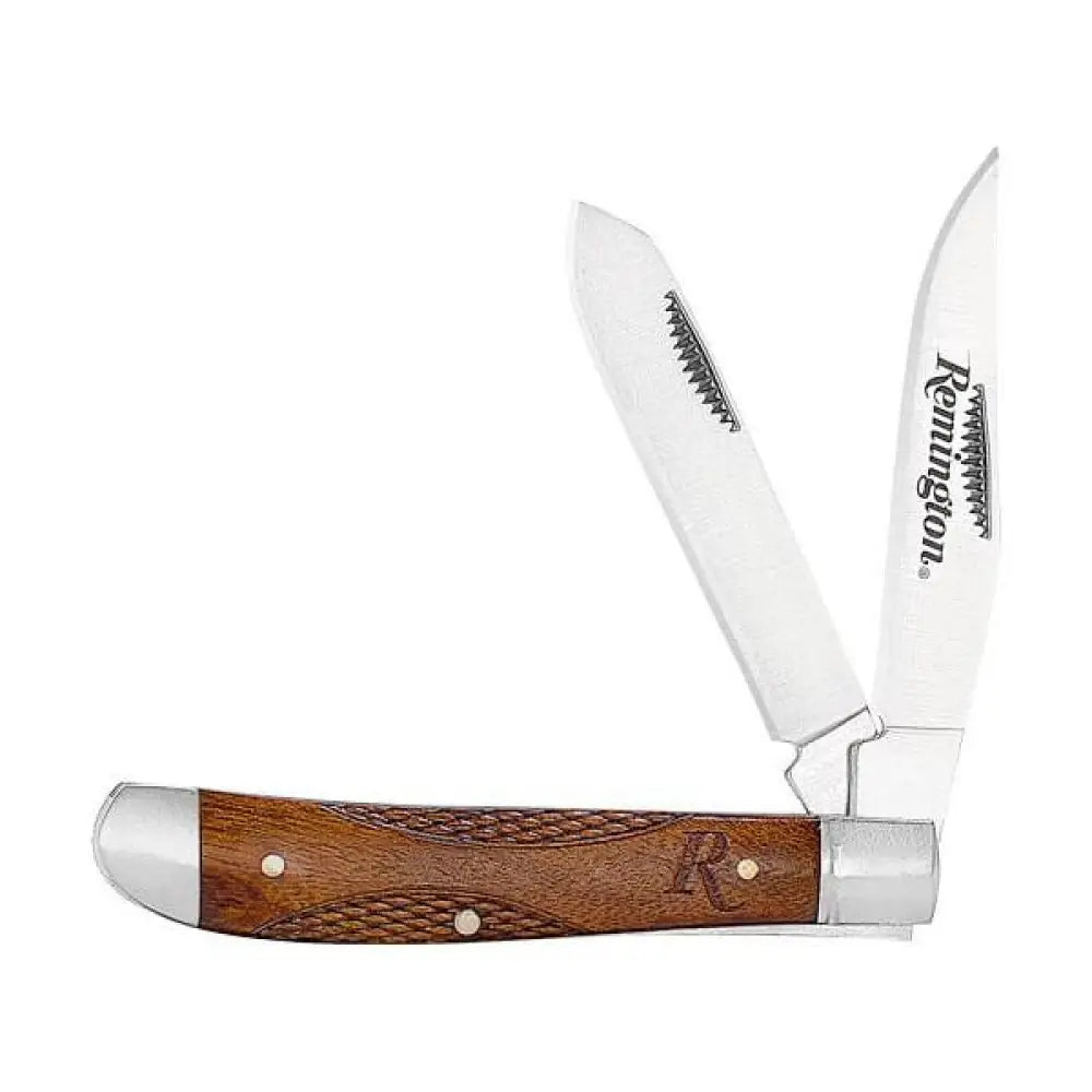 Remington Knives & Edged Tools Woodland Trapper Folding Knife 3.5’’ Blade Wood Buy at Faith and Freedom Outdoors