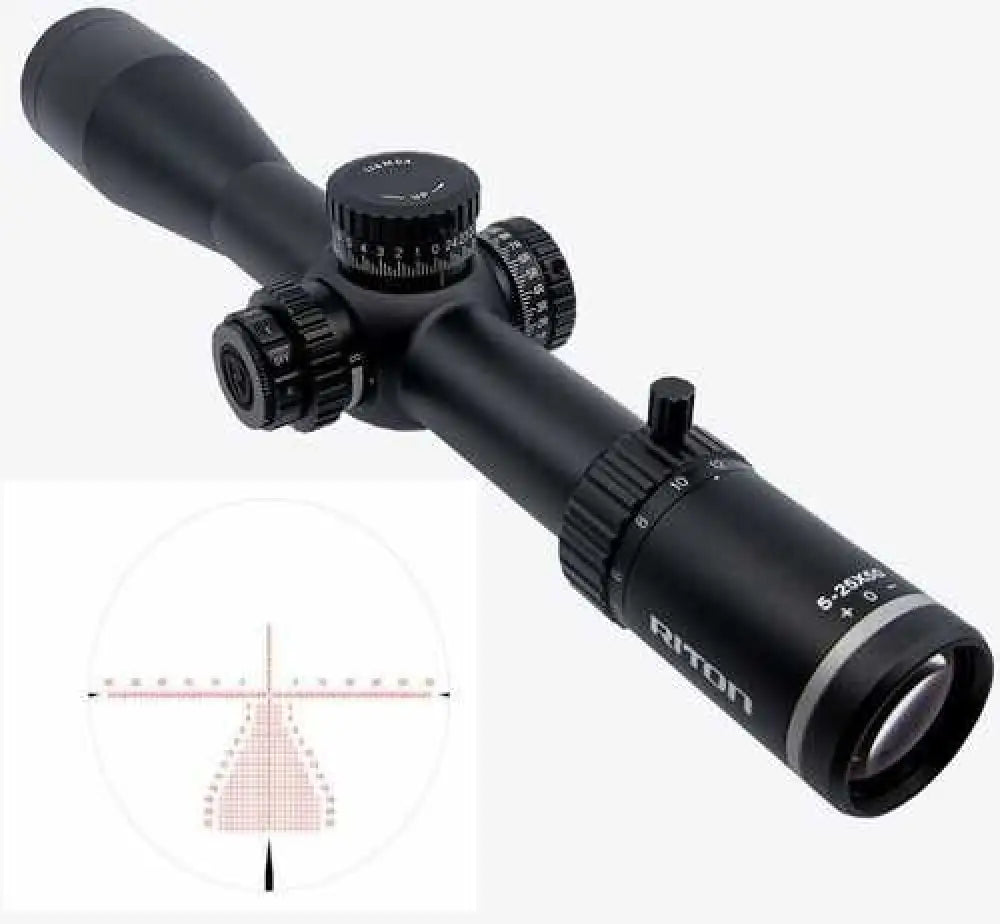 Riton Optics 5c525lfi23 5 Conquer Black 5-25x56mm 34mm Tube Illuminated Psr Reticle