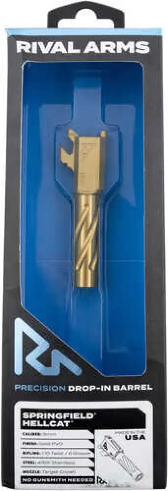 Rival Arms Ra-ra20h101e Precision V1 Gold Pvd Stainless Steel Spiral Fluted for Springfield Hellcat - Ra-ra20h101e