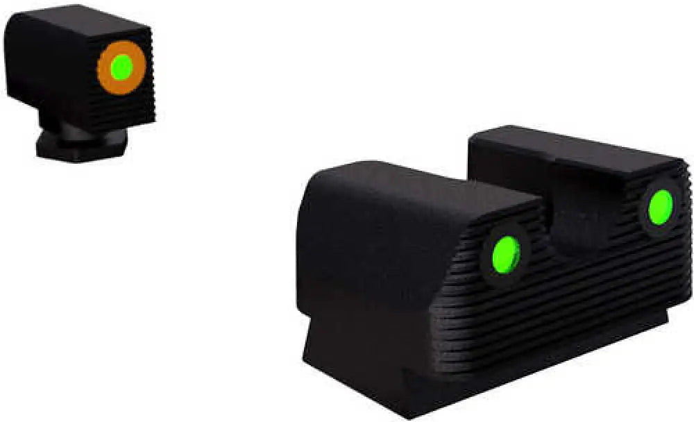 Rival Arms Ra1a231g Tritium Night Sights Fits Glock 17/19 Green W/orange Outline Front Rear - Ra1a231g