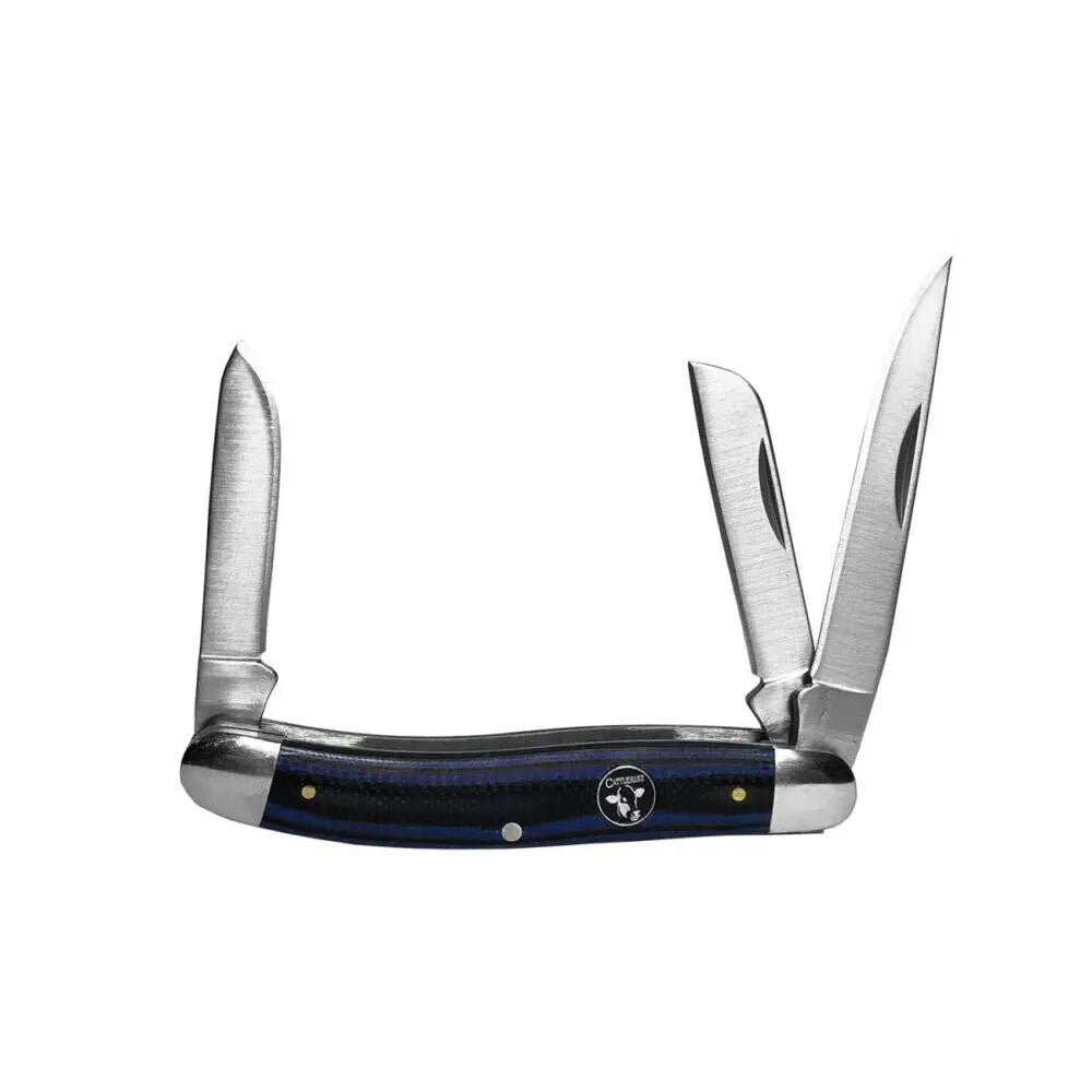 Rock Ridge Outdoors Knives Abkt Cattleman Stockman Cowhand Series Knife 3 Blades Blue Buy at Faith and Freedom