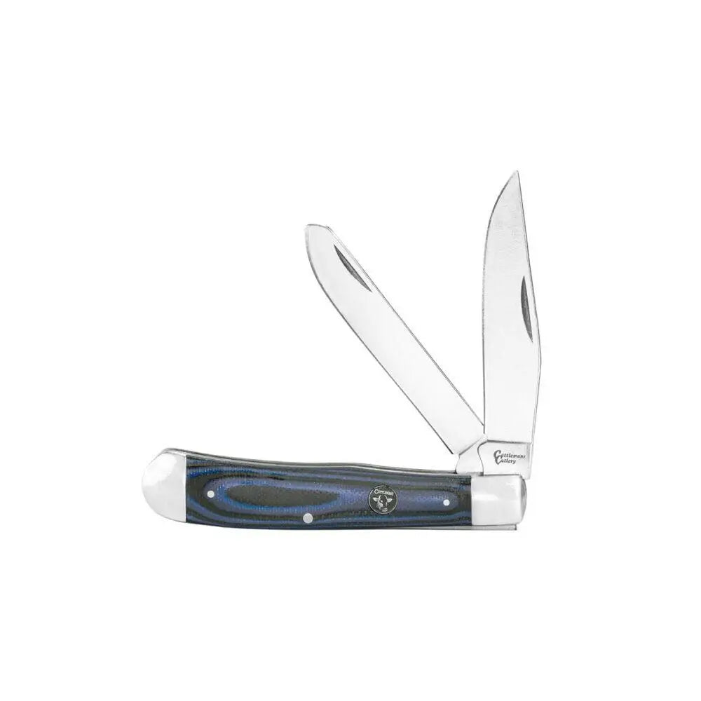 Rock Ridge Outdoors Knives Abkt Cattleman Trapper Cowhand Knife 2 Blades Blue Buy at Faith and Freedom