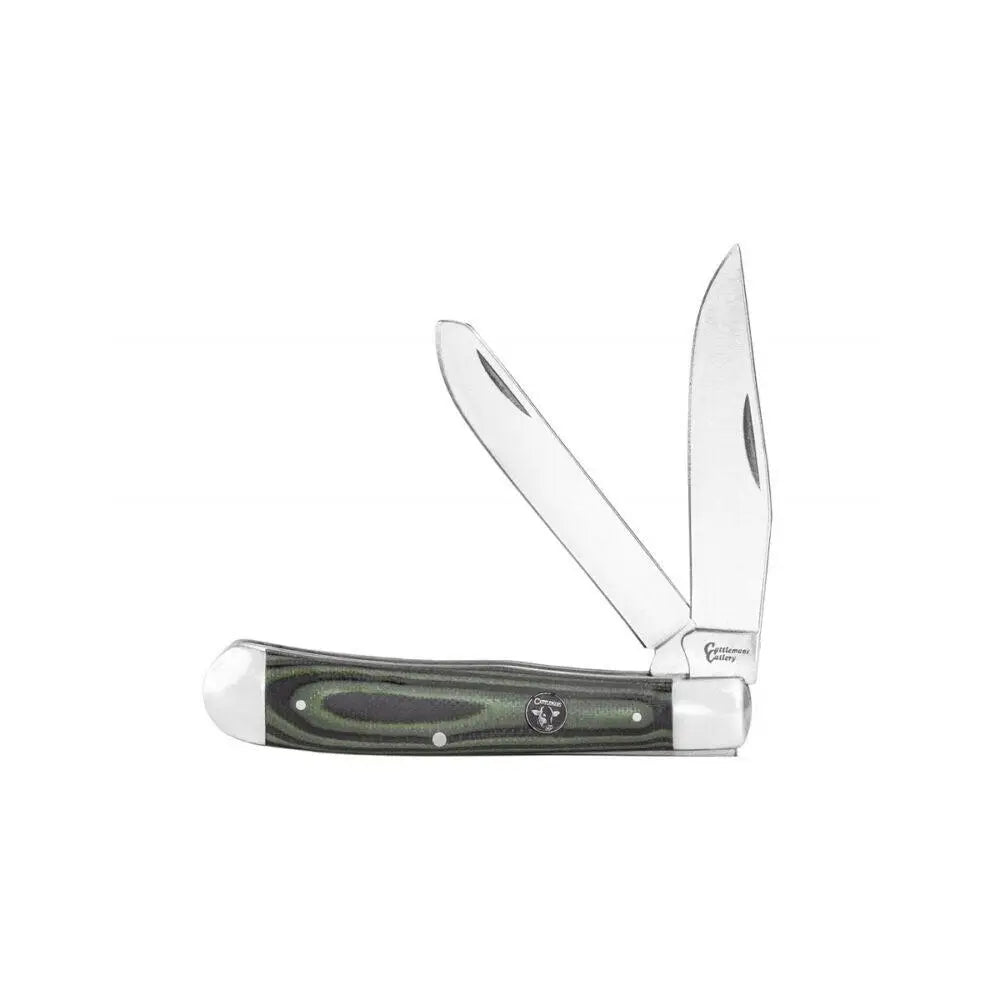 Rock Ridge Outdoors Knives Abkt Cattleman Trapper Cowhand Knife 2 Blades Green Buy at Faith and Freedom
