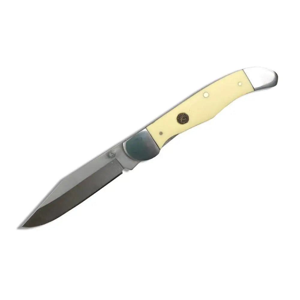 Rock Ridge Outdoors Knives Abkt Roper Ll Pecos Delrin Folding Knife 3’’ Clip Point Blade Yellow Buy at Faith and Freedom