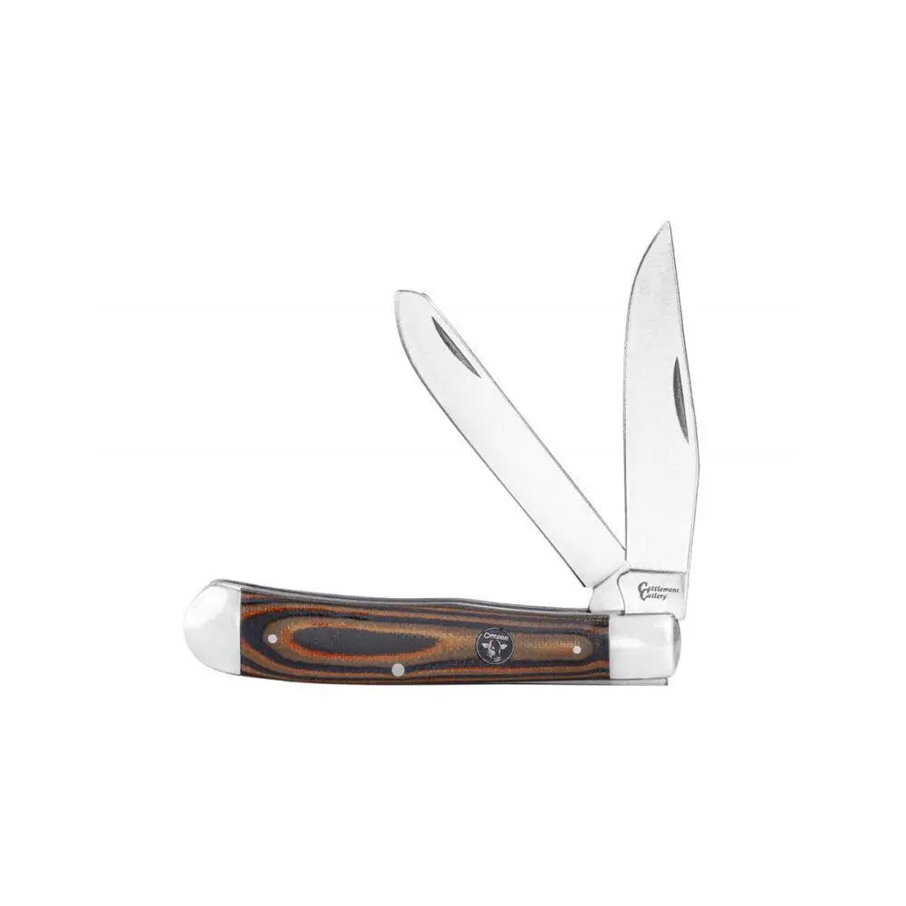 Rock Ridge Outdoors Knives|knives & Edged Tools Abkt Cattleman Trapper Cowhand Knife 2 Blades Brown Buy at Faith