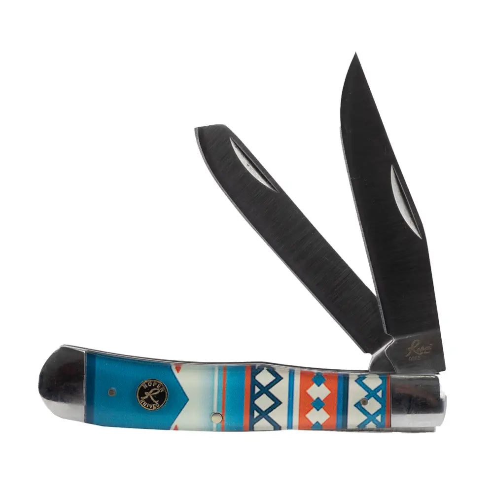 Rock Ridge Outdoors Knives|knives & Edged Tools Abkt Roper Trapper Sunset Series Knife 2 Blades Buy at Faith and Freedom