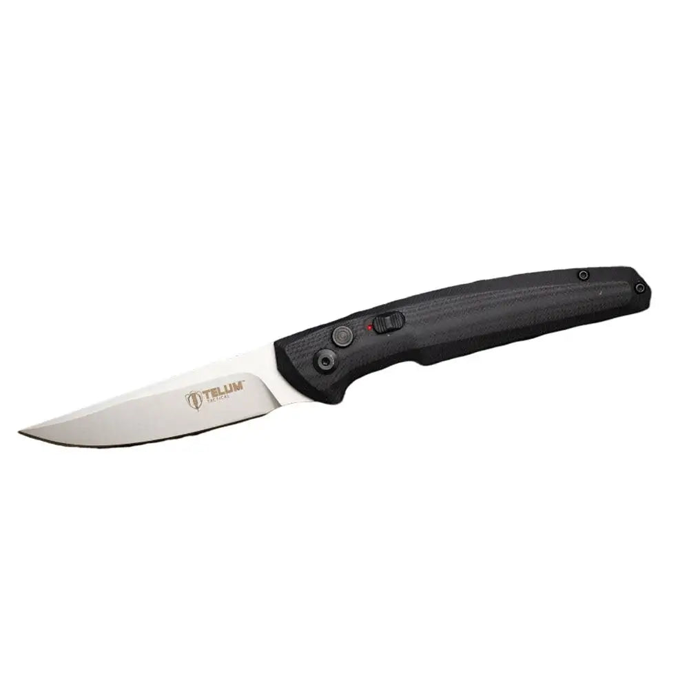 Rock Ridge Outdoors Knives Telum Glaive Tactical Automatic Folding Knife 4’’ Drop Point Blade Black Buy at Faith
