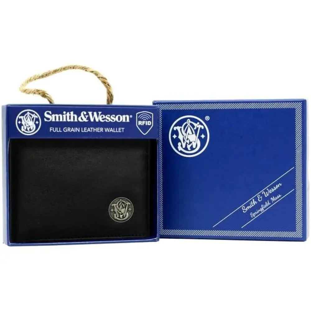 Rugged Rare Purses|bags & Packs Smith Wesson Bifold Wallet Black Buy at Faith and Freedom Outdoors