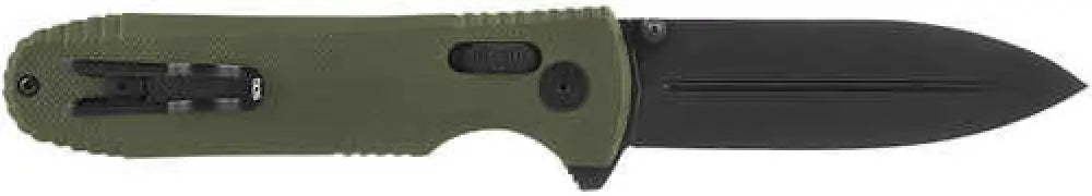 S.o.g Pentagon Xr 3.60’’ Folding Spear Point Plain Black Titanium Nitride Cryo Cts Xhp Blade/g10 Od Green Ha