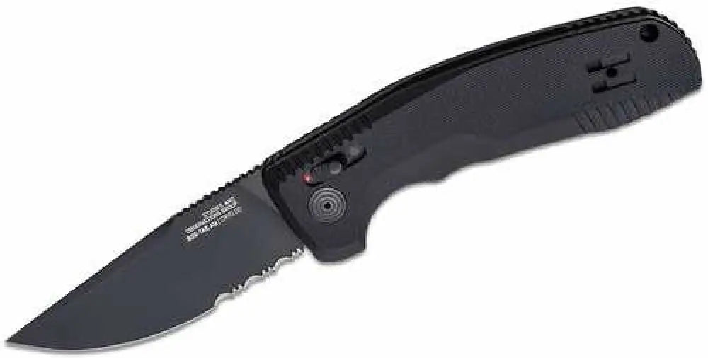 S.o.g Sog-15-38-02 Sog-tac Auto 3.43’’ Folding Part Serrated Black Tini Cryo D2 Steel Blade Micro-textured Anodized