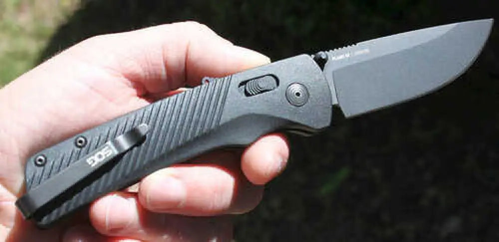 S.o.g Sog11181041 Flash at 3.45’’ Folding Straight Back Plain Tini Cryo D2 Steel Blade/concrete Gray Textured Grn