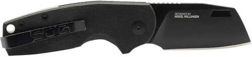 S.o.g Sog16030757 Stout Sj 2.60’’ Folding Clip Point Plain Stonewashed Cryo D2 Steel Blade/ Black Textured G10 Handle