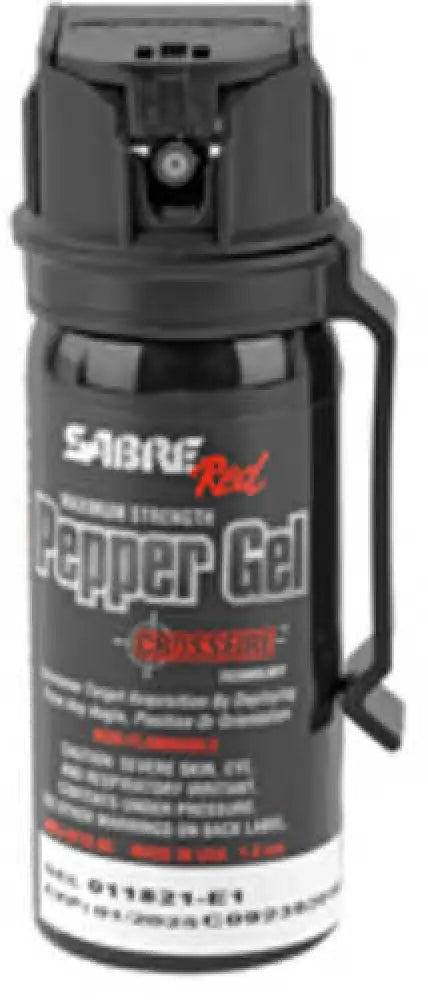 Sabre Crossfire 1.8 Oz Pepper Gel W/ Belt Clip Black - Mk3-cftg-bc