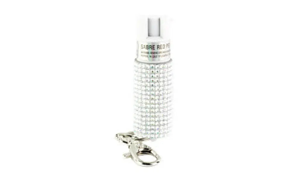 Sabre Jeweled Spray W/key Ring Slv Buy at Faith and Freedom Outdoors - Pepper Sprays - Spray