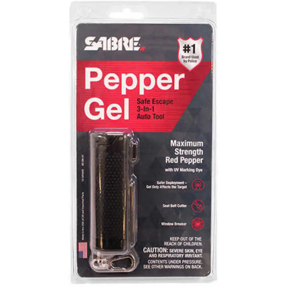 Sabre Pepper Gel Belt Cutter and Window Breaker Black - Se-bk-01