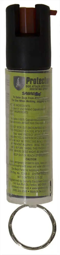 Sabre Srpk02 Protector Dog Pepper Spray Contains 14 Bursts.75 12ft W/keyring
