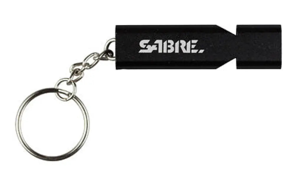 Sabre Whistle W/lanyard Black Buy at Faith and Freedom Outdoors - Alarms - Keychain