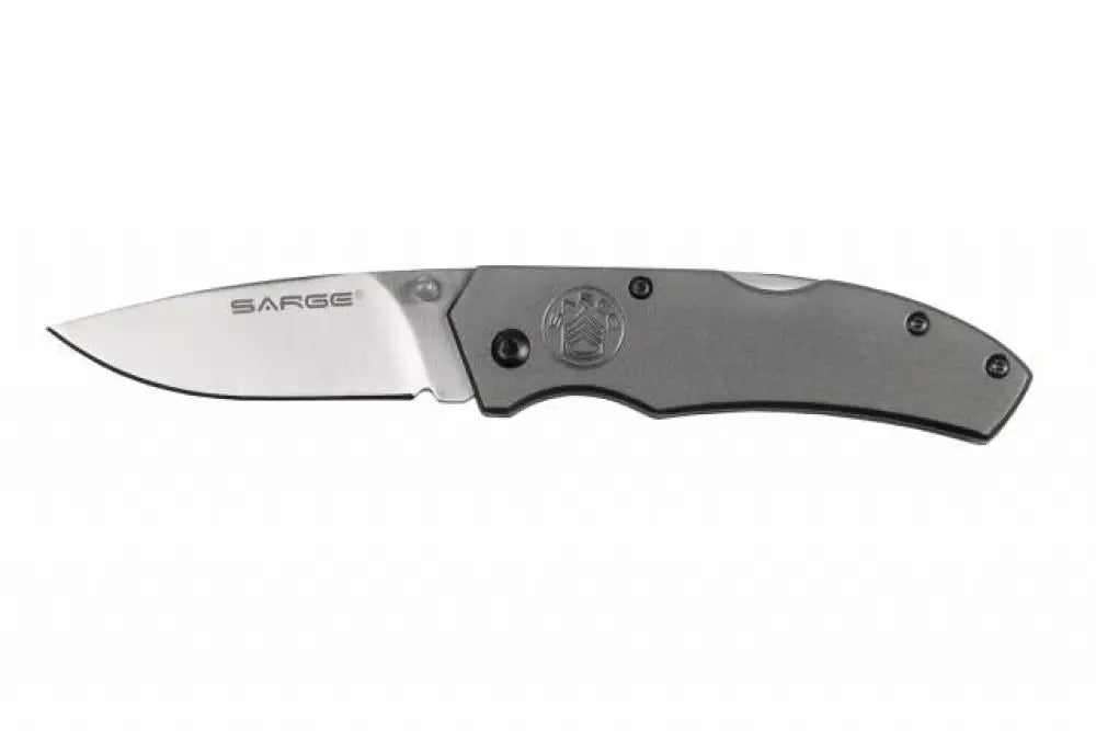 Sarge Knives & Edged Tools Knives Gray Electro Lock Back Folder Buy at Faith and Freedom Outdoors