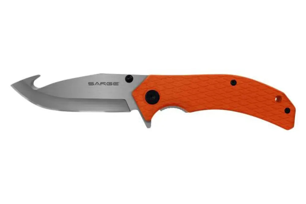 Sarge Knives & Edged Tools|knives Adrenaline Spring Assist Folding Knife 3-1/2’’ Gut Hook Blade Orange Buy at Faith